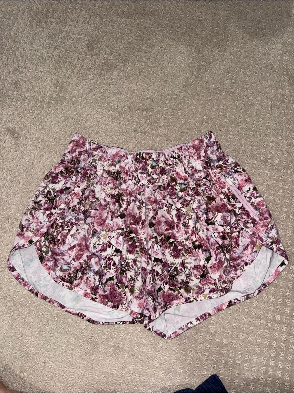 Lululemon Women's Pink Floral Athletic Shorts